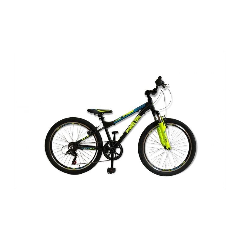 POWERBIKE - BICICLETA ARO 24 GALAXY POWERBIKE NEGRA - VERDE