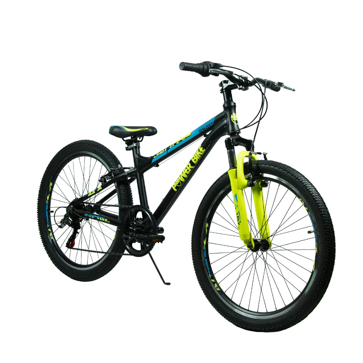 POWERBIKE - BICICLETA ARO 24 GALAXY POWERBIKE NEGRA - VERDE