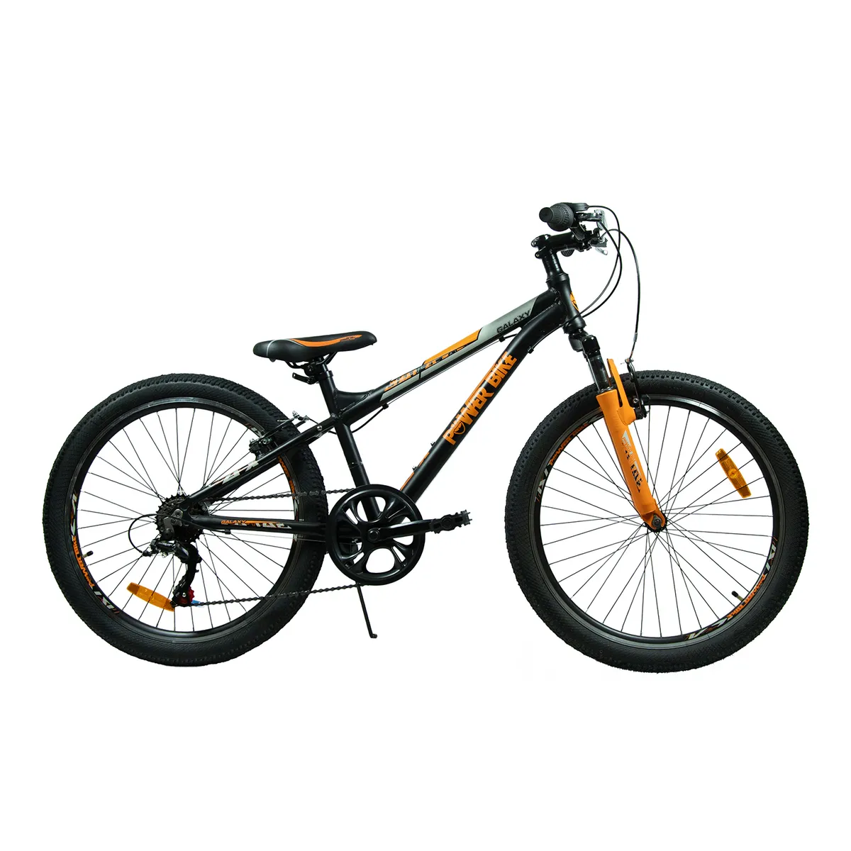 POWERBIKE - BICICLETA ARO 24 GALAXY POWERBIKE NEGRA - NARANJO
