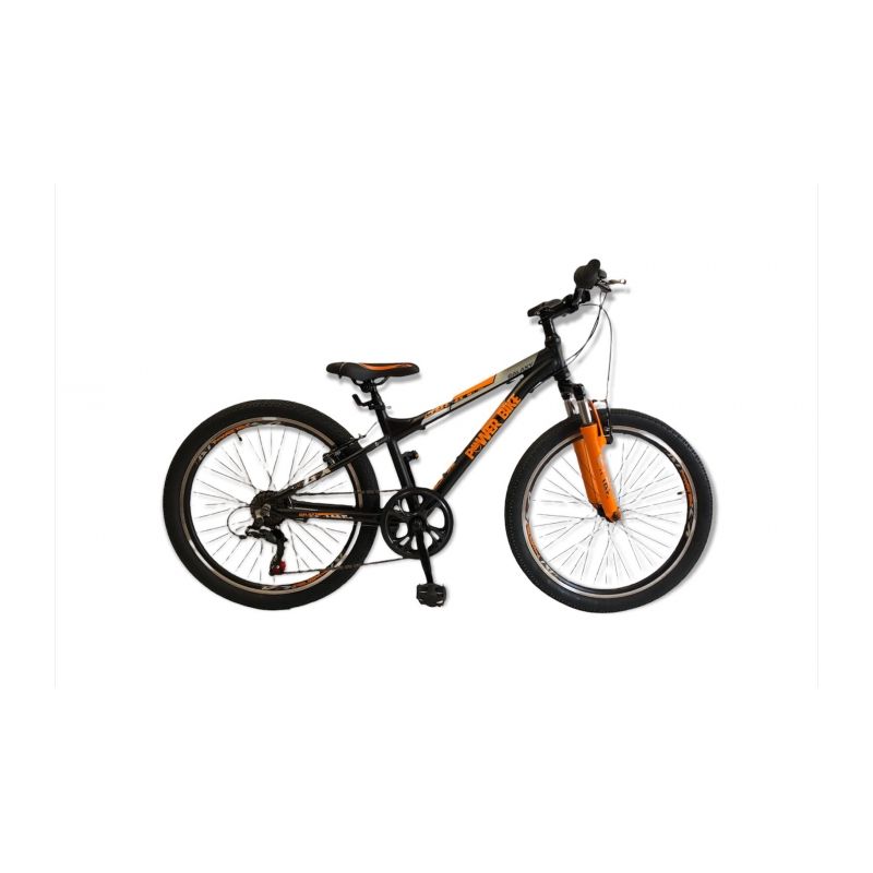 POWERBIKE - BICICLETA ARO 24 GALAXY POWERBIKE NEGRA - NARANJO