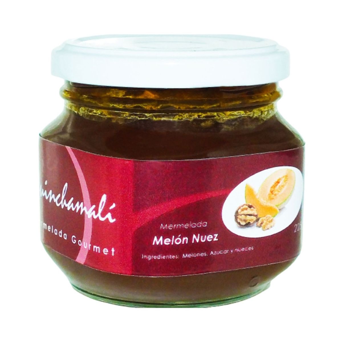 QUINCHAMALI MERMELADA GOURMET - Pack Melón nuez Menta Uva en cesta de mimbre