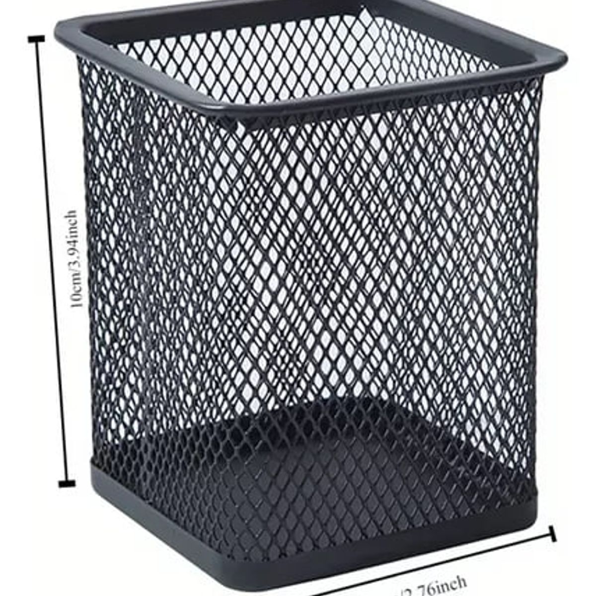 GENERICO - Portalapices Cuadrado De Escritorio 8 X 10 cm