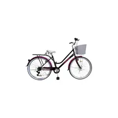 POWERBIKE - BICICLETA ARO 26 PASEO NEGRO FUCSIA