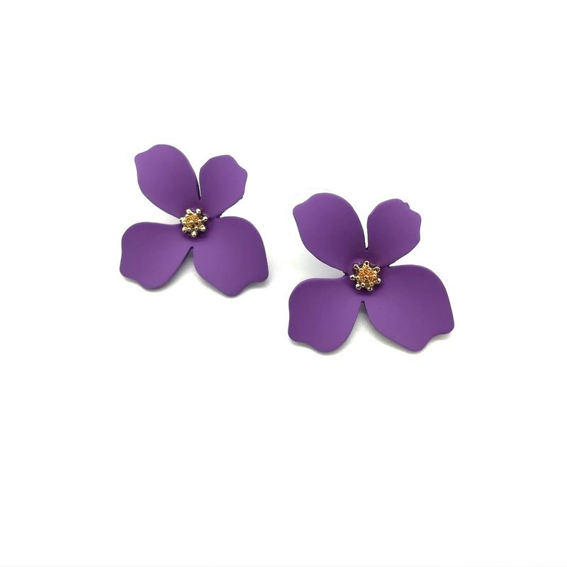 GENERICO - Aros de Flor Color Morado