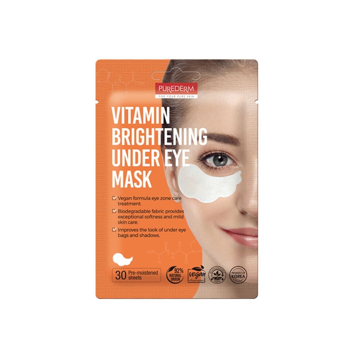 PUREDERM - Parches de ojo iluminadores- Vitamina