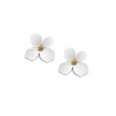 GENERICO - Aros de Flor Color Blanco