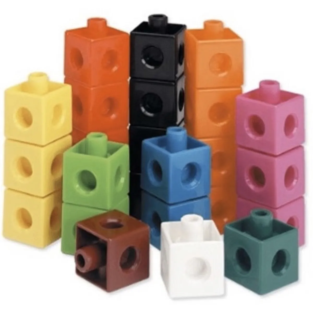 GENERICO - 100 Cubos Multiencaje Multilink 10 colores