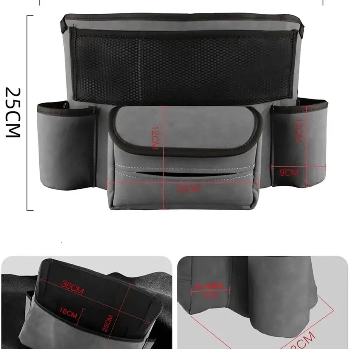 GENERICO - Organizador Auto Respaldo Bolso Organizador Multifunción