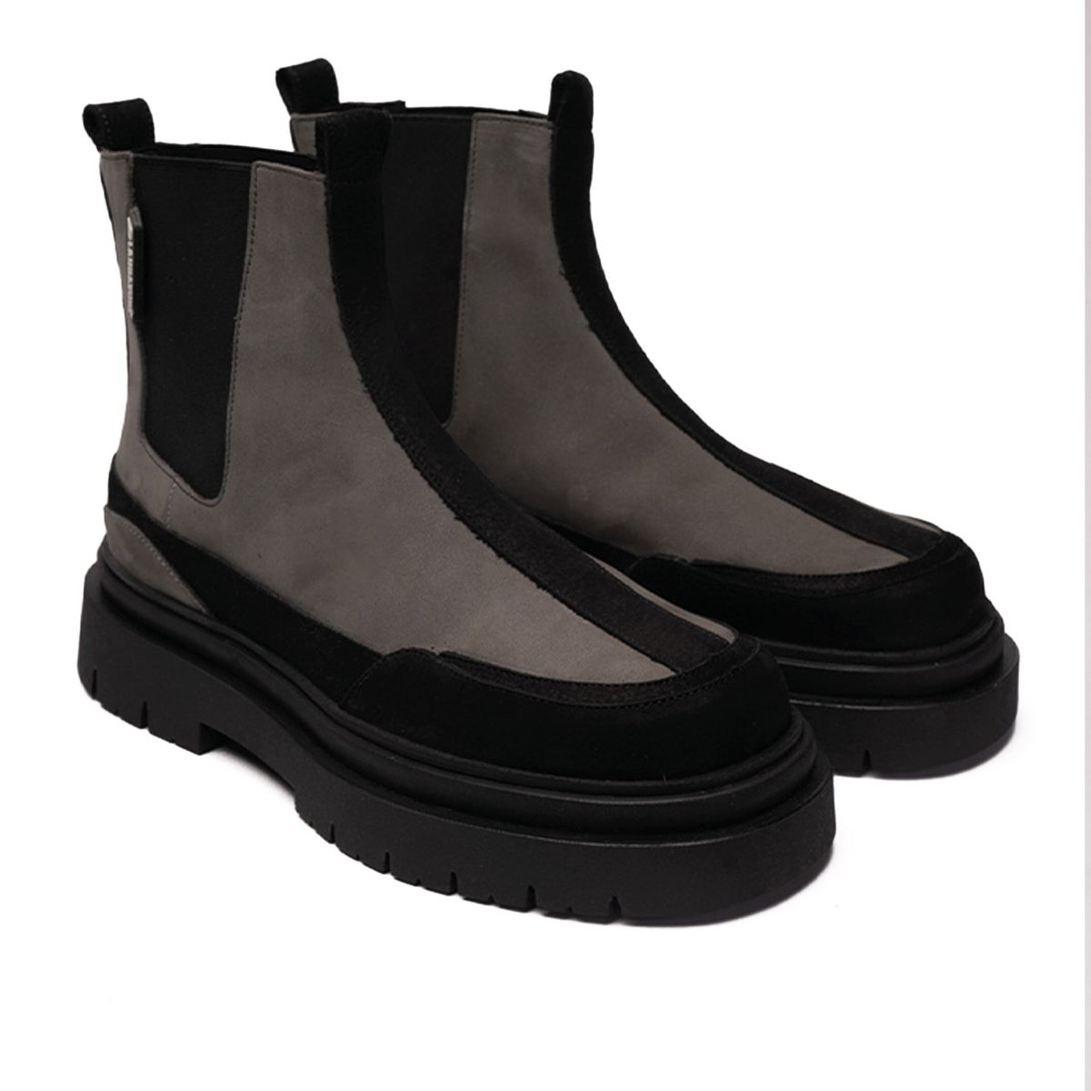 LANDAZURI - Botín Cuero Gaff Grafito Negro Landazuri