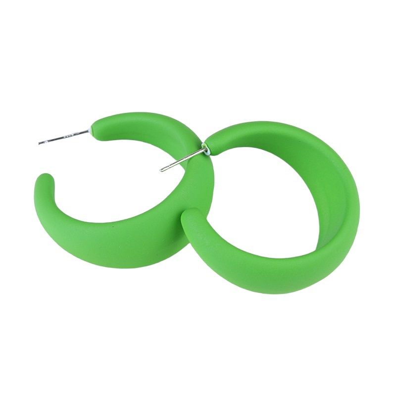 GENERICO - Aros Argollas Color Verde Oliva.-