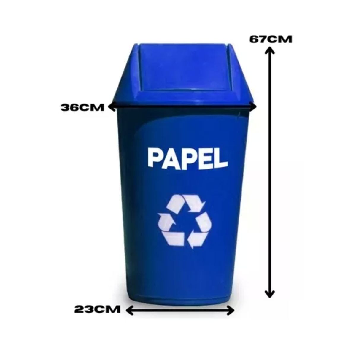 GENERICO - Basurero Reciclaje 36 Litros Tapa Vaiven