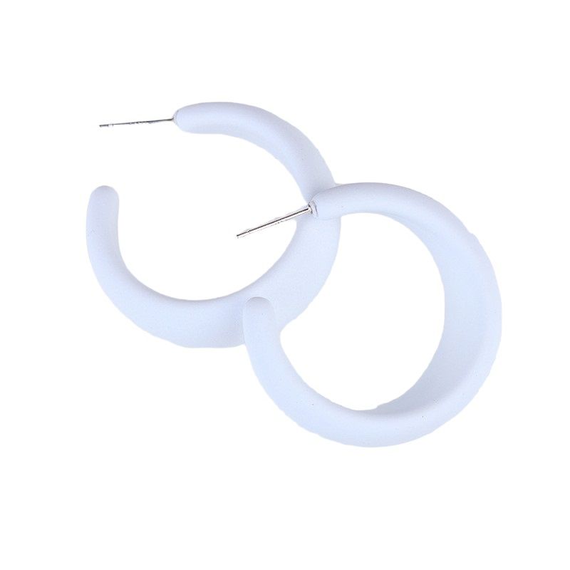 GENERICO - Aros Argollas Color Blanco