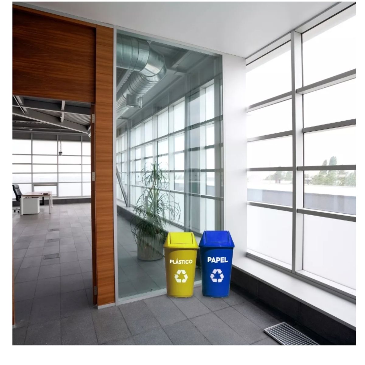 GENERICO - Basurero Reciclaje 36 Litros Tapa Vaiven