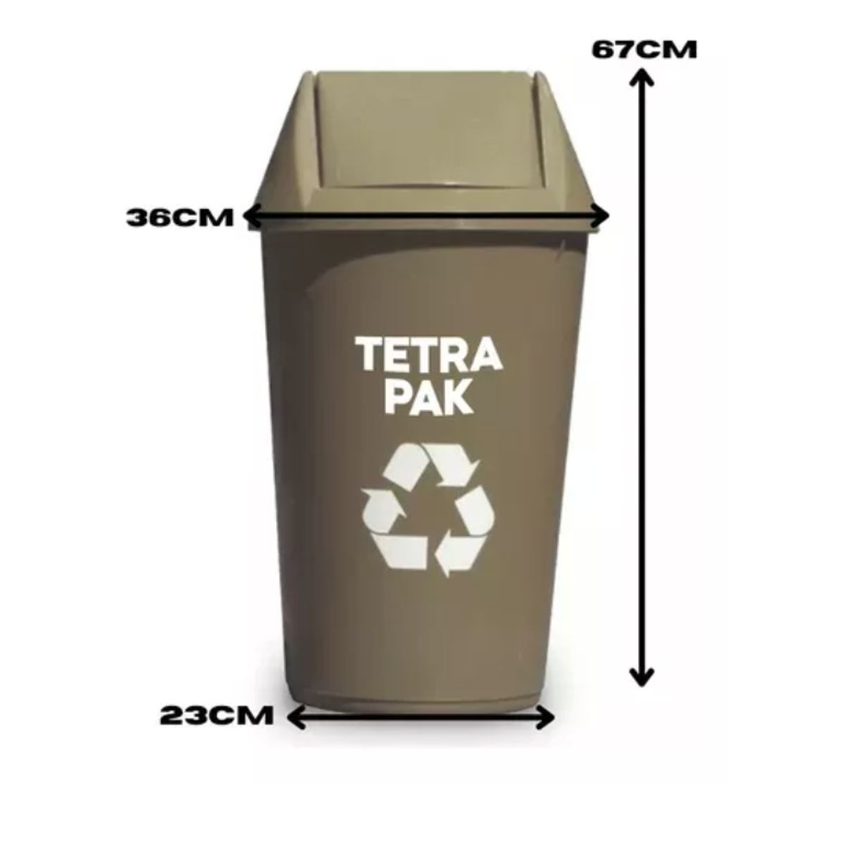 GENERICO - Basurero Reciclaje 36 Litros Tapa Vaiven