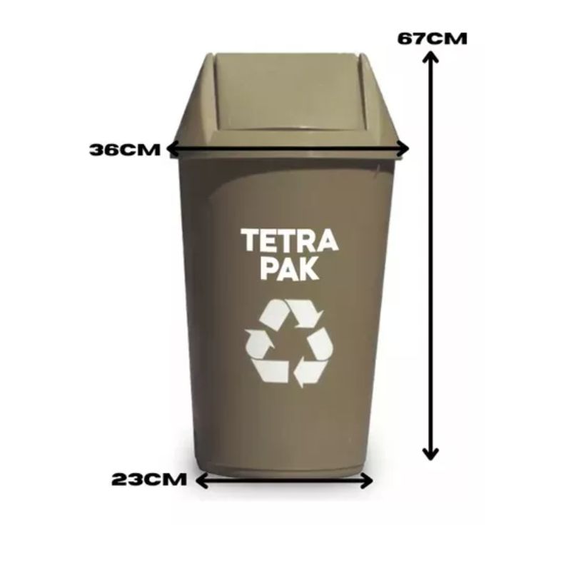 GENERICO - Basurero Reciclaje 36 Litros Tapa Vaiven