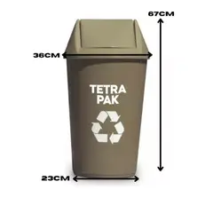 GENERICO - Basurero Reciclaje 36 Litros Tapa Vaiven
