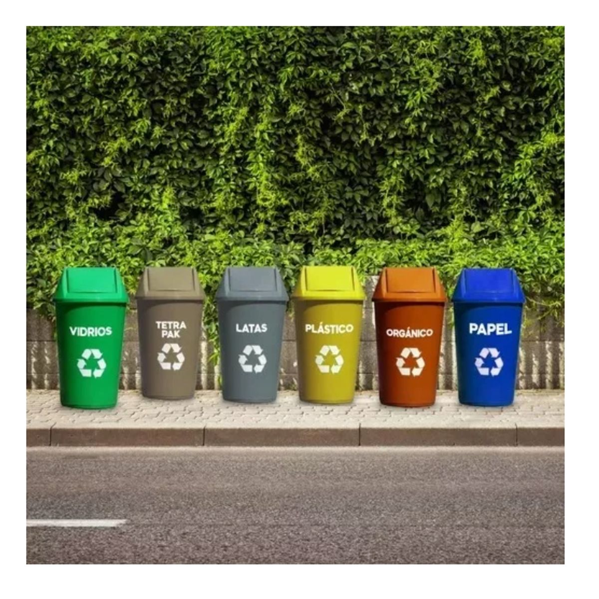 GENERICO - Basurero Reciclaje 36 Litros Tapa Vaiven