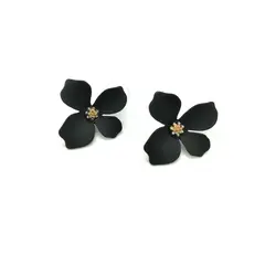 GENERICO - Aros de Flor Color Negro