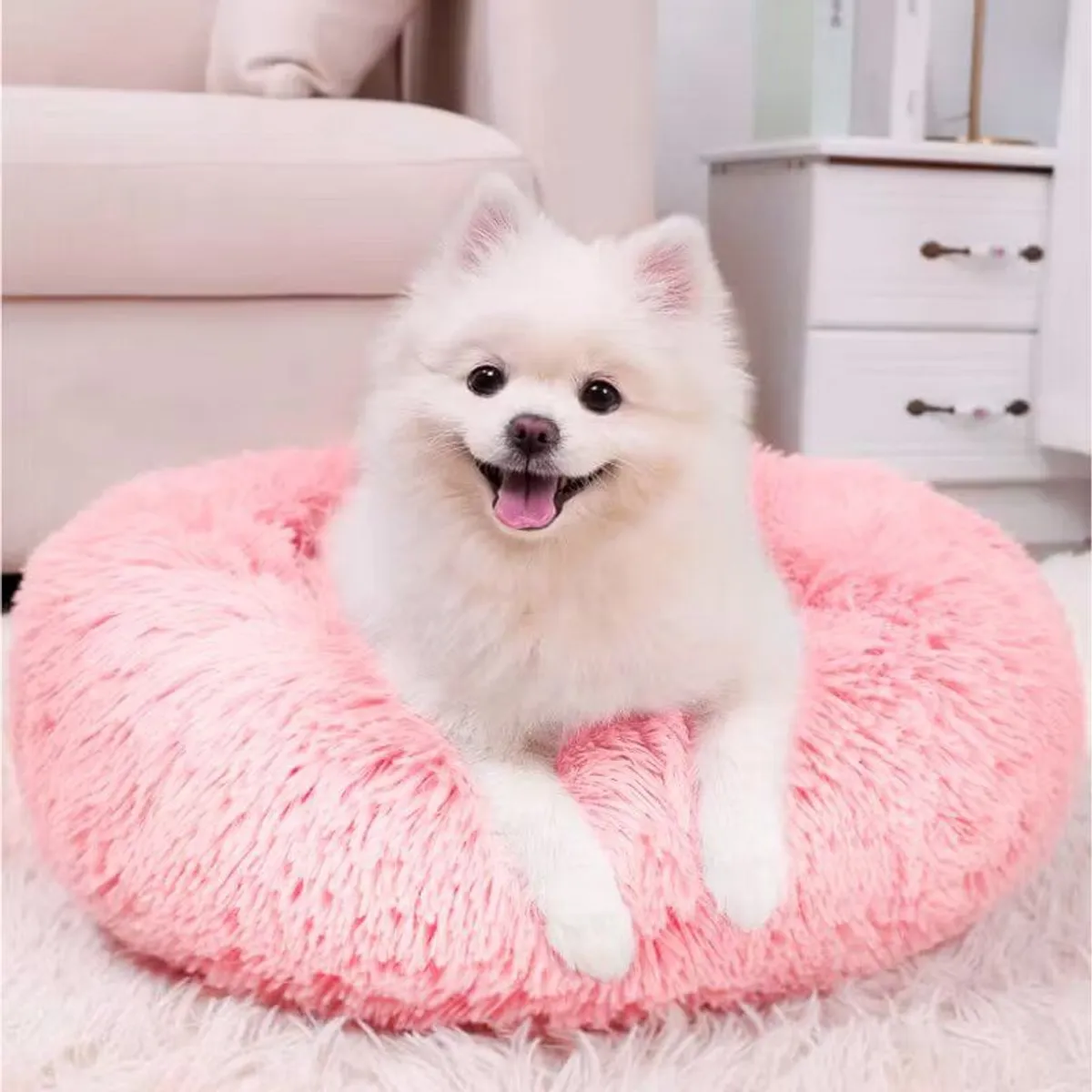 GENERICO - CAMA PERROS Y GATOS MASCOSTAS 70 CM ROSADA