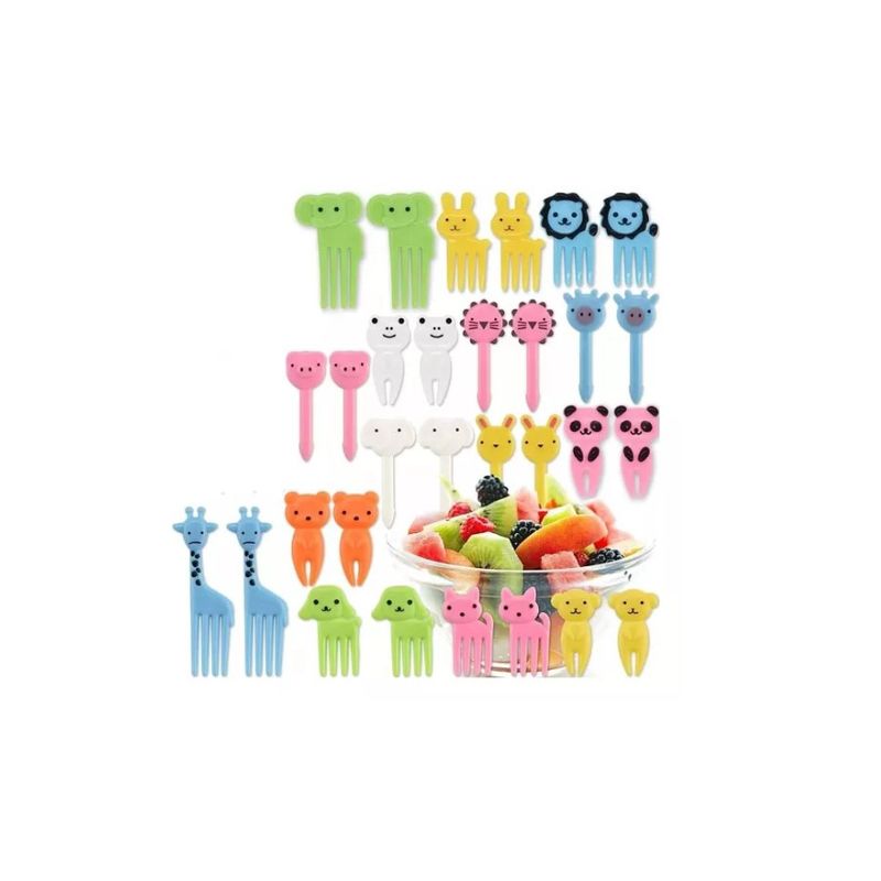 GENERICO - 50 Tenedores Para Niños Brocheta Para Futas Tenedores Pincho