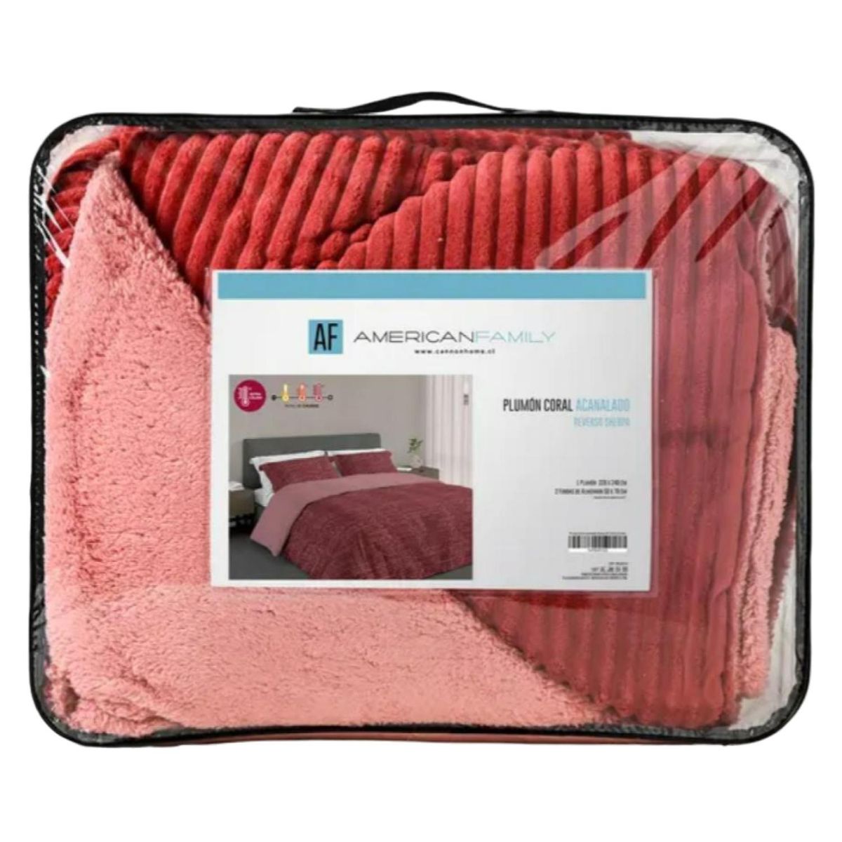 AMERICAN FAMILY - Plumon Sherpa King 2.5 Plazas Coral American Family