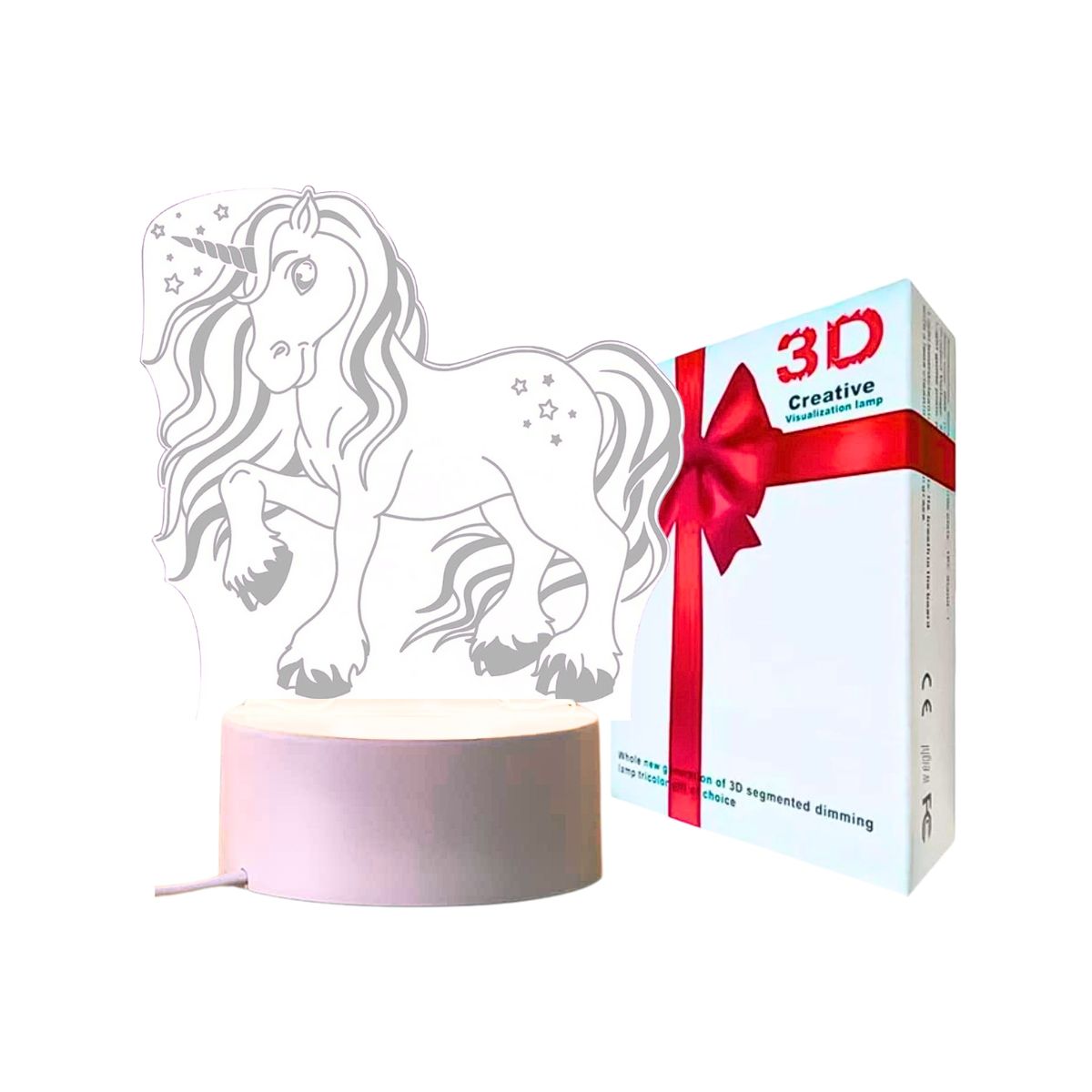GENERICO - Lámpara 3D Diseño Unicornio Creativo Atractivo Decoración