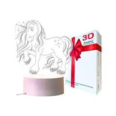 GENERICO - Lámpara 3D Diseño Unicornio Creativo Atractivo Decoración