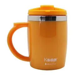 KEEP - Mug Termico 400ml Café Té Desayuno Termo Naranja