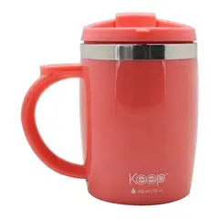 KEEP - Mug Termico 400ml Café Té Desayuno Termo Rosa
