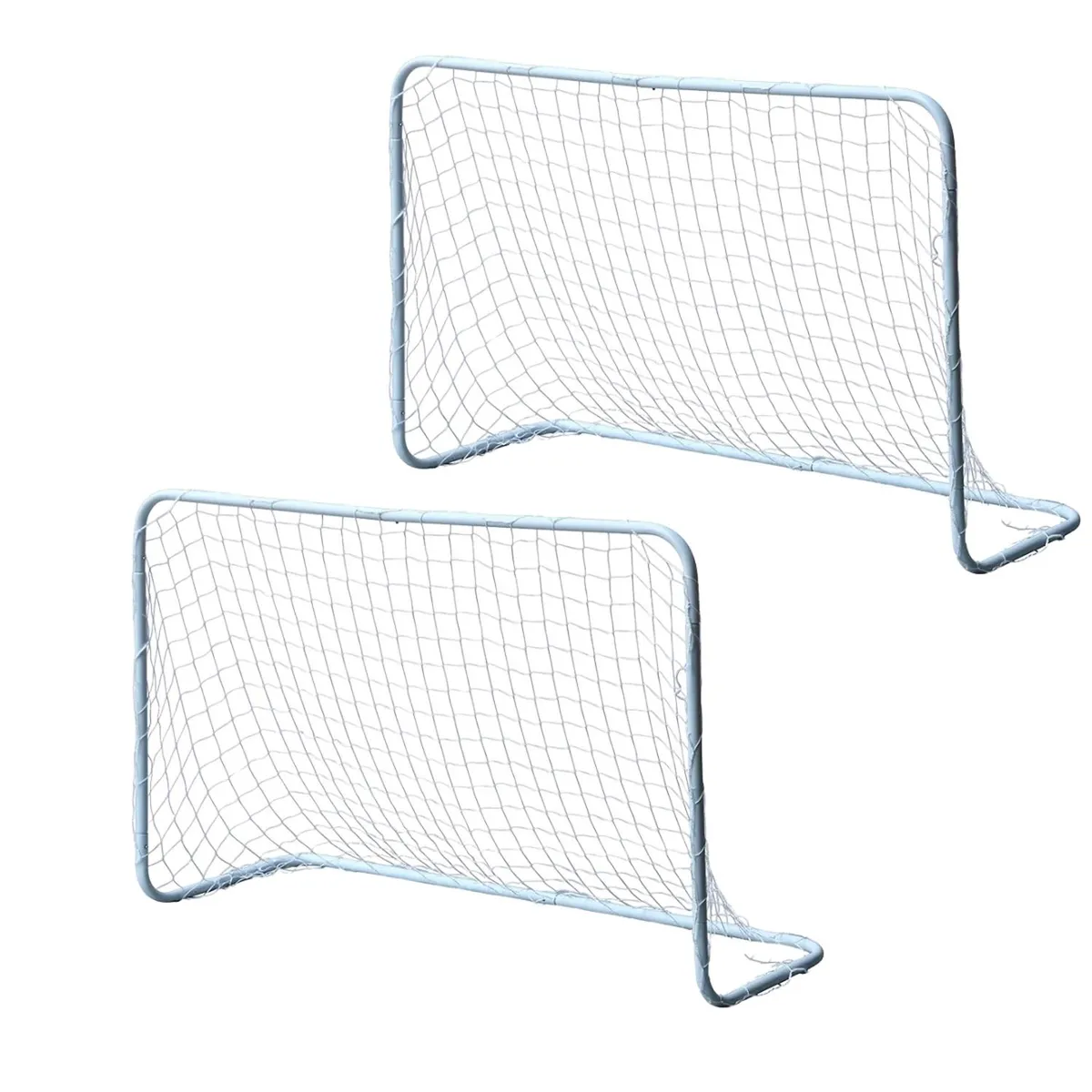 AUCKLAND OUTDOOR - Pack De 2 Arcos Futbol Metálico Niño Con Red. 120 X 80 Cm.