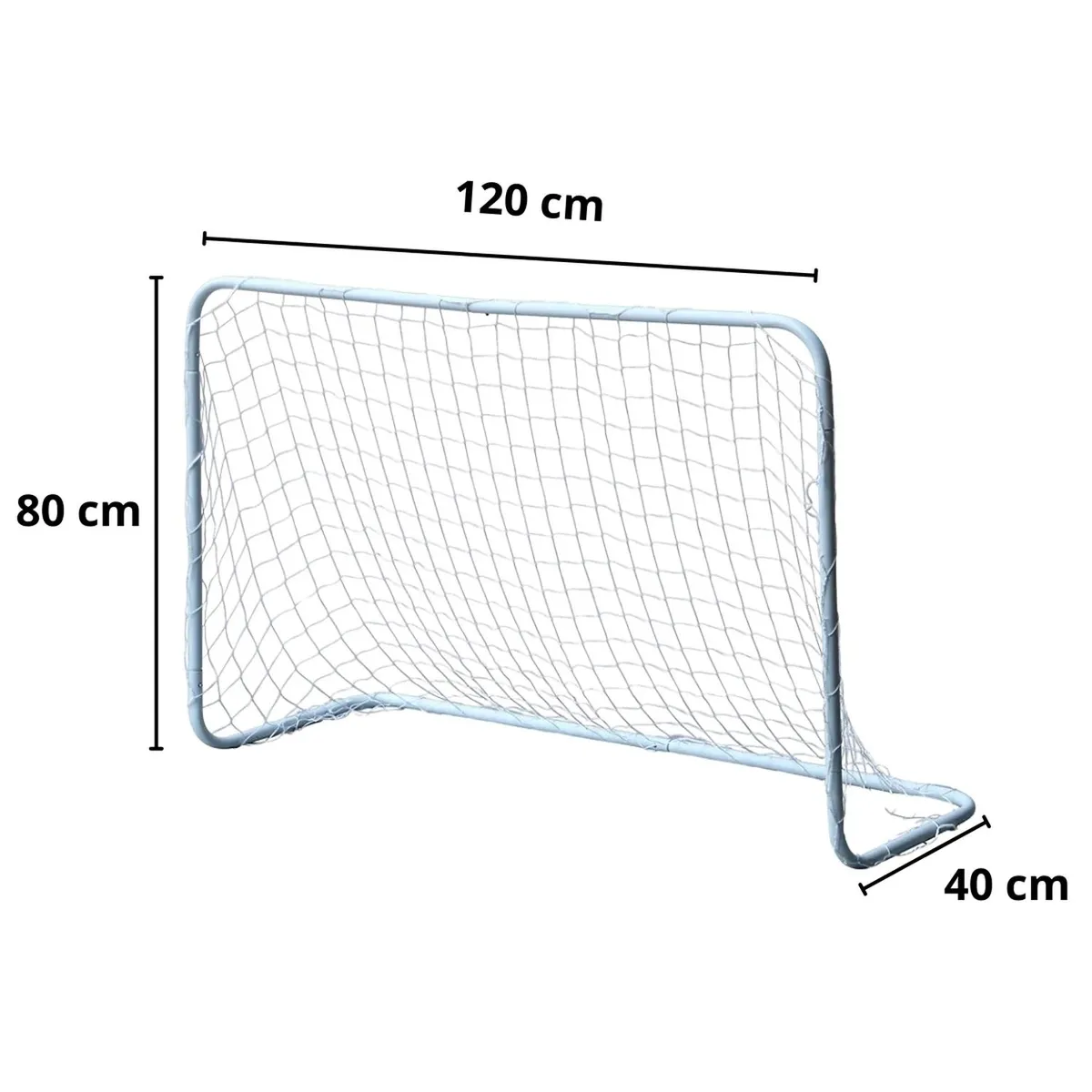 AUCKLAND OUTDOOR - Pack De 2 Arcos Futbol Metálico Niño Con Red. 120 X 80 Cm.