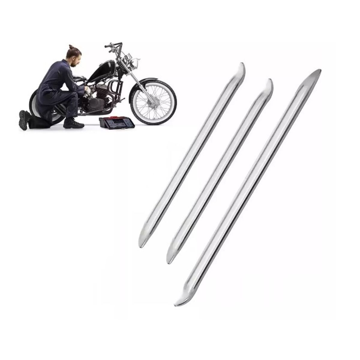 GENERICO - Set De 3 Desmontador De Neumáticos Moto Bicicleta/30 Y 40 Cm