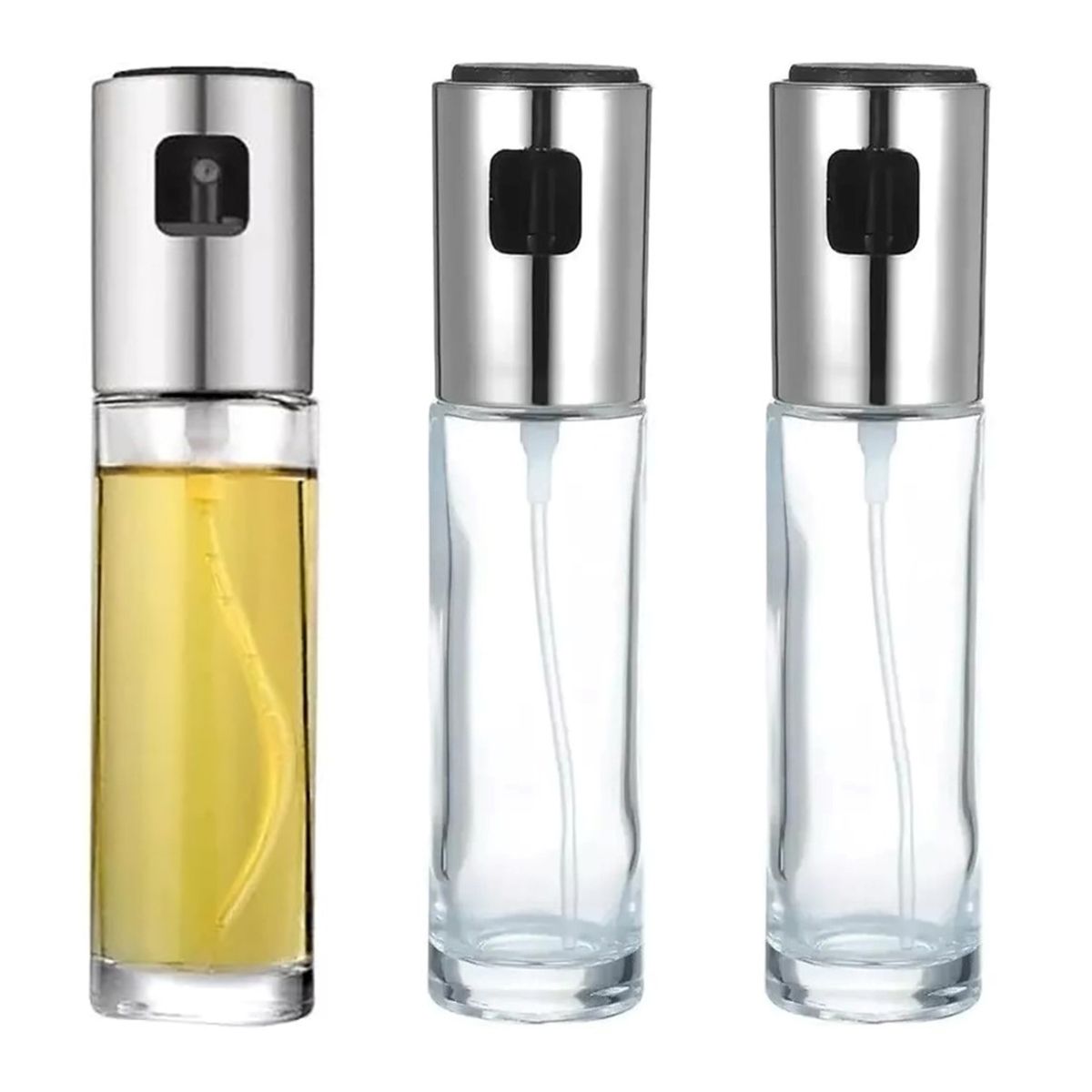 GENERICO - Dispensador Aceite Vinagre Pulverizador Set X3 Acero 100 Ml