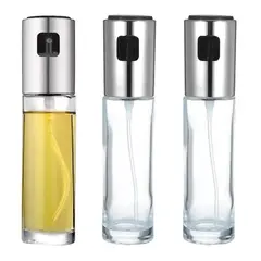 GENERICO - Dispensador Aceite Vinagre Pulverizador Set X3 Acero 100 Ml