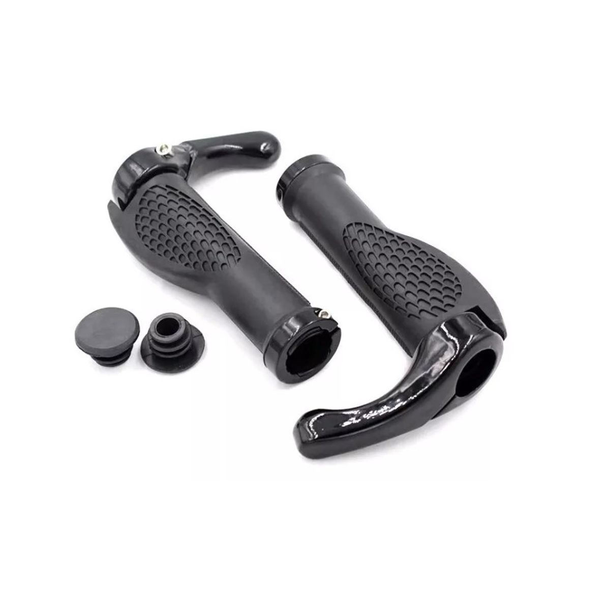 GENERICO - Puños Cachos Ajustables Ergonómico Bicicleta Cuernos Negro