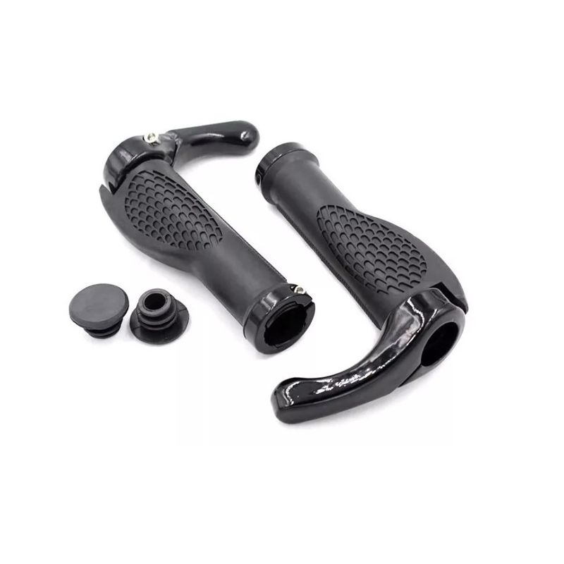 GENERICO - Puños Cachos Ajustables Ergonómico Bicicleta Cuernos Negro