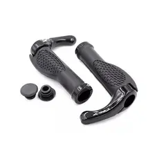 GENERICO - Puños Cachos Ajustables Ergonómico Bicicleta Cuernos Negro
