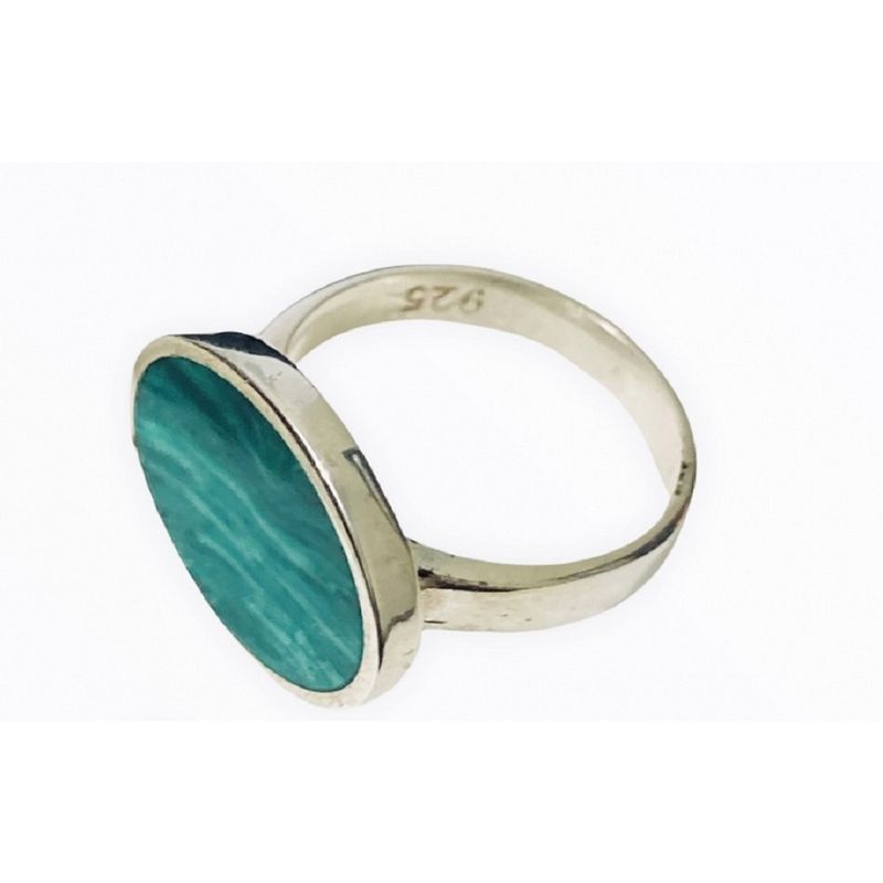 TAETHAI - Anillo plata 925 con Malaquita