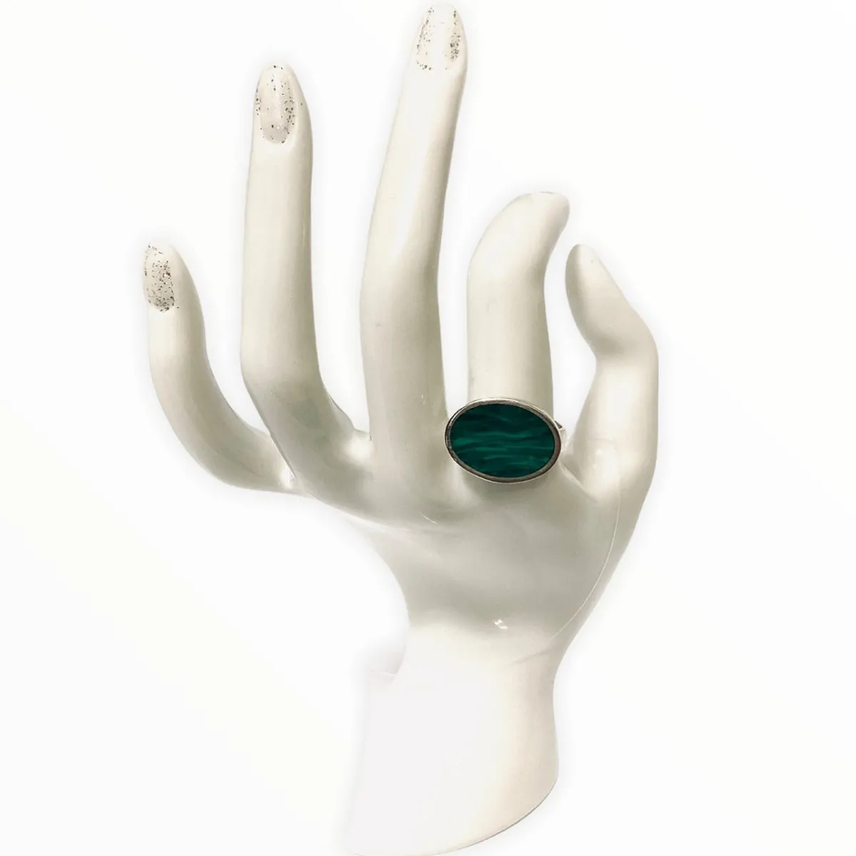 TAETHAI - Anillo plata 925 con Malaquita