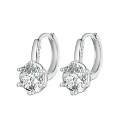 LA GARZA - Aros Plata Circon Colgantes Mujer