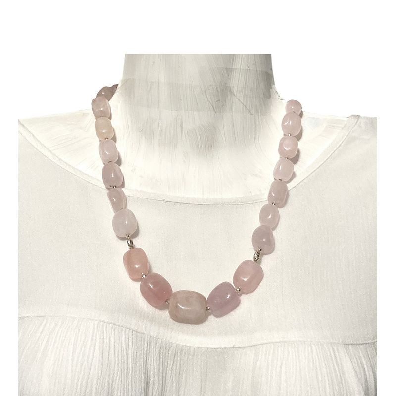 TAETHAI - Collar de plata 925 con Cuarzo Rosa