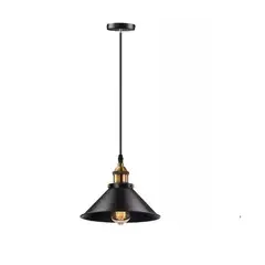 GENERICO - Lampara Colgante Cono Industrial Soquete Vintage Bronce