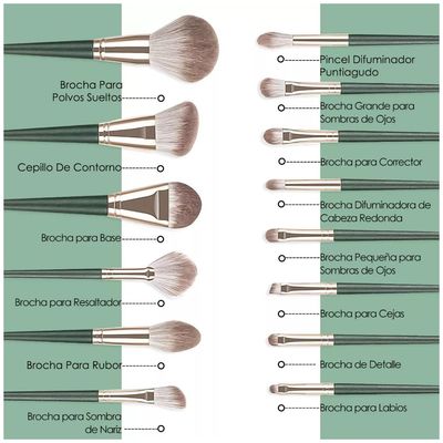 Imagen 2 del producto Set 14 Brochas Maquillaje Profesional Cepillos Con Bolsa