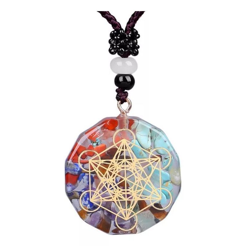 KUANGYE - Pendiente Organita Metatron Geometría Sagrada