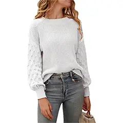 BLWOENS - Suéter de punto para Mujer -Blanco