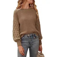 BLWOENS - Suéter de punto para Mujer -Café