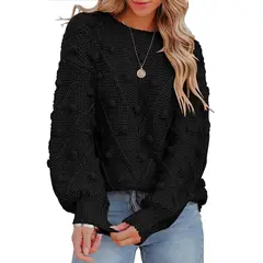 BLWOENS - Suéter de punto para Mujer -Negro