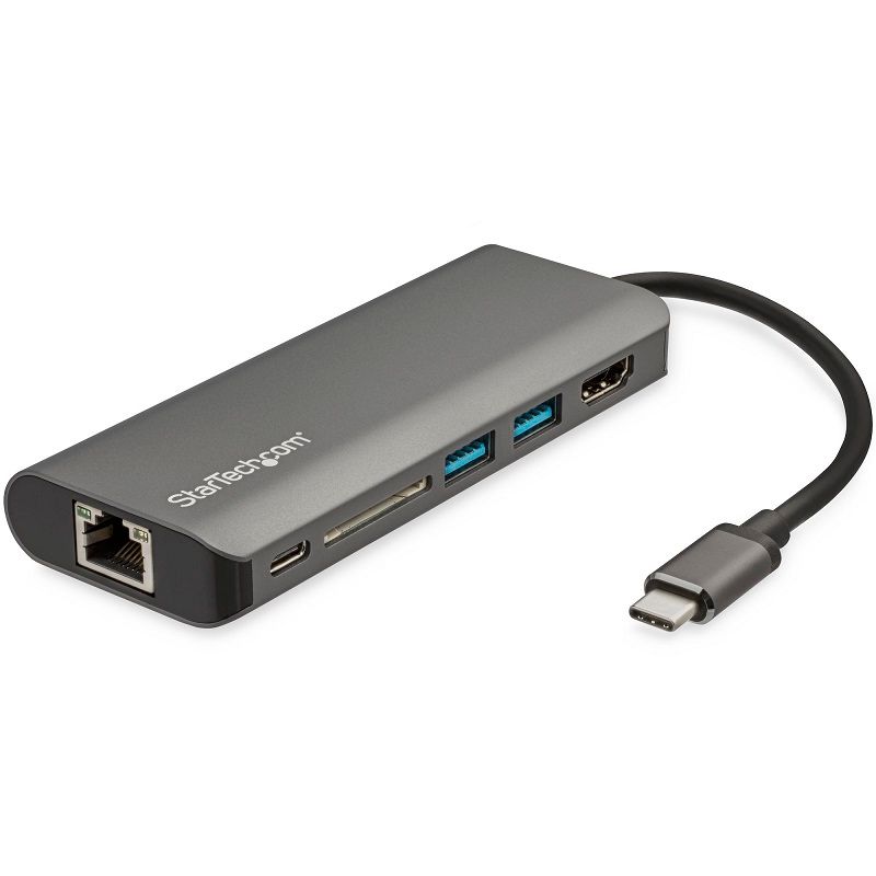 STARTECH - Adaptador Startech Hub USB-C a HDMI/RJ-45/SD/UDB-C/USB-a(2) 6 Puertos