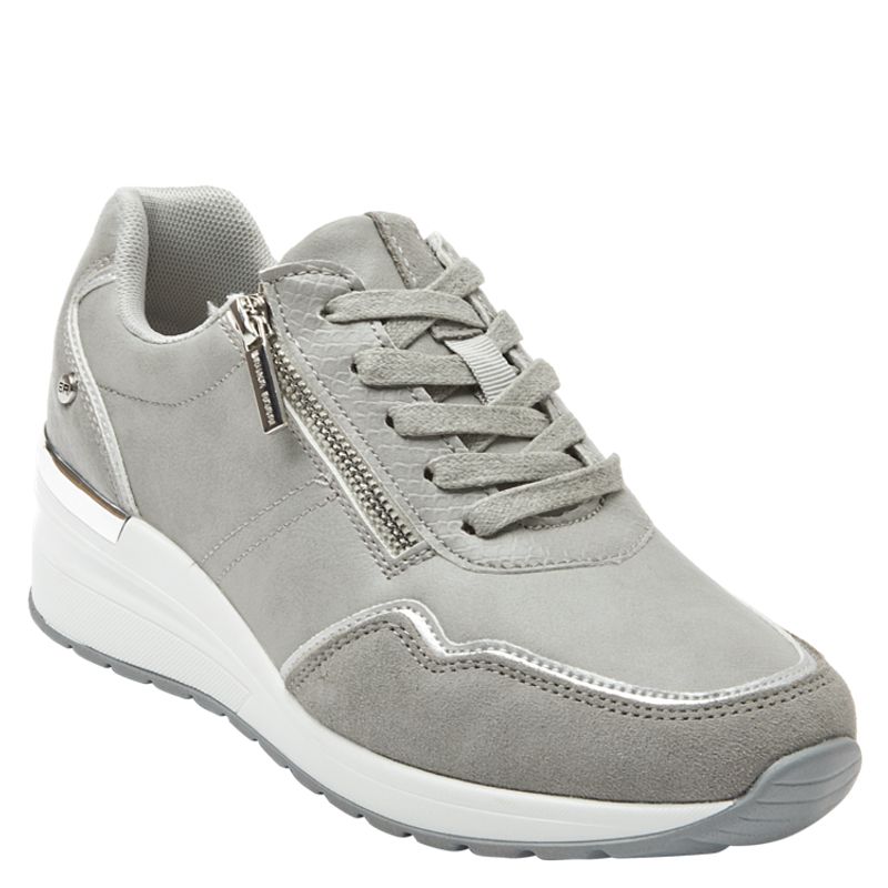 BRUNO ROSSI - Zapatilla Casual Mujer Gris Bruno Rossi