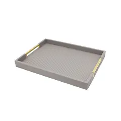 MSA MUEBLES SANTA ANA - Bandeja Leather Grey